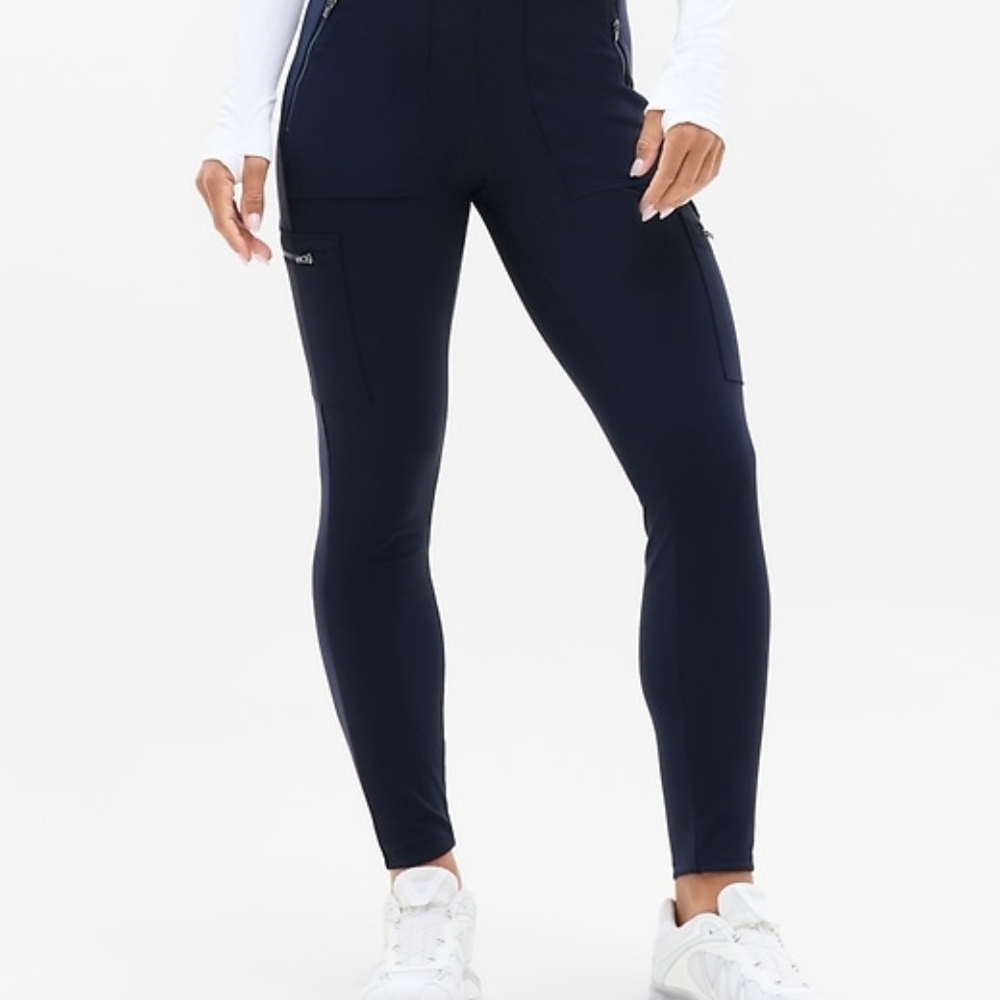 Athleta, Black, Headlands Highrise Cargo Tights Leggings